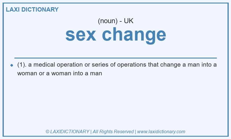 Definition sex change in British English