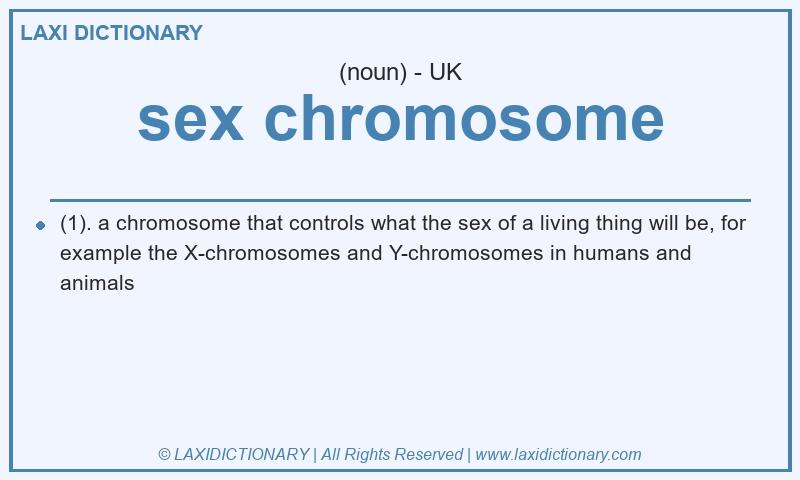 Definition sex chromosome in British English
