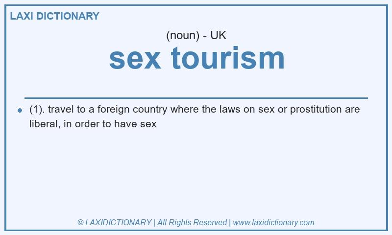 Definition sex tourism in British English