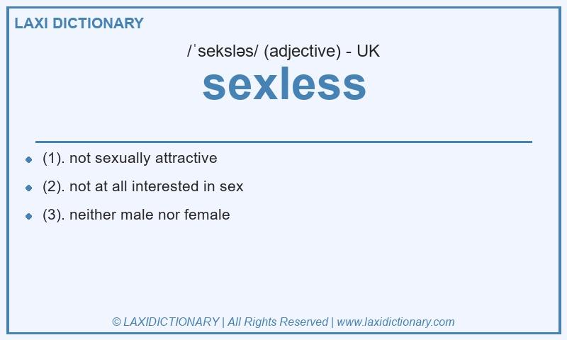 Definition sexless in British English
