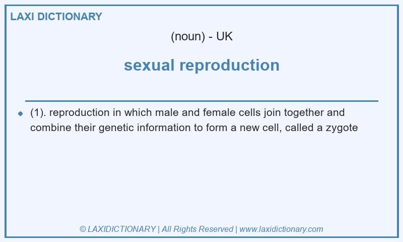 Definition sexual reproduction in British English