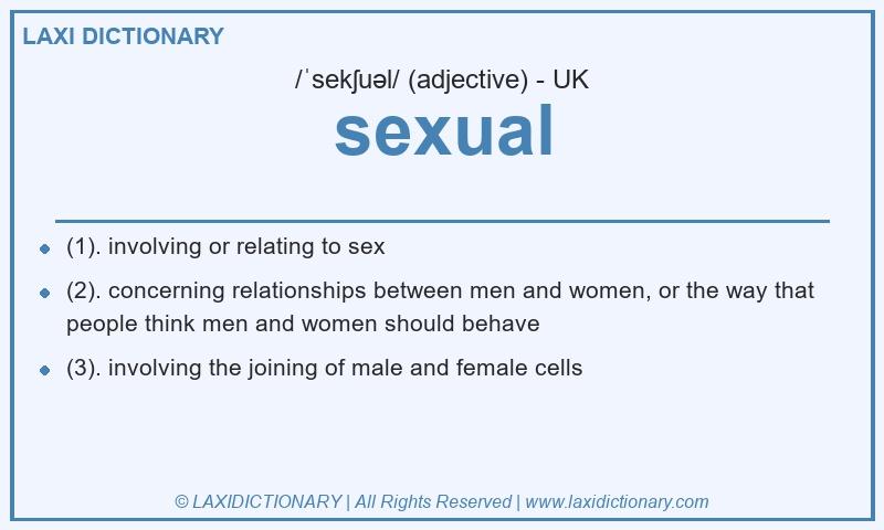 Definition sexual in British English