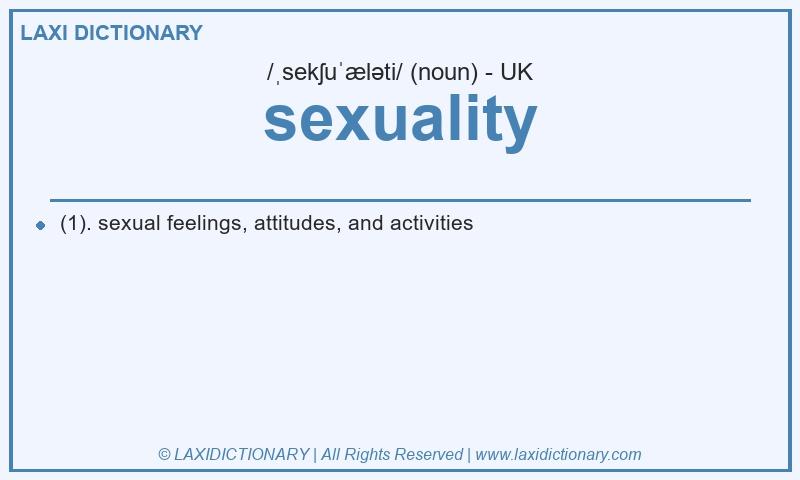 Definition sexuality in British English