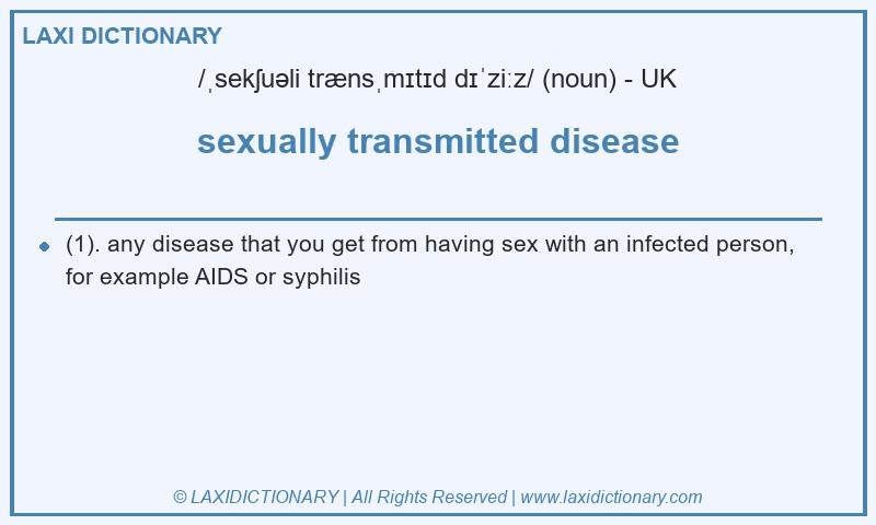 Definition sexually transmitted disease in British English