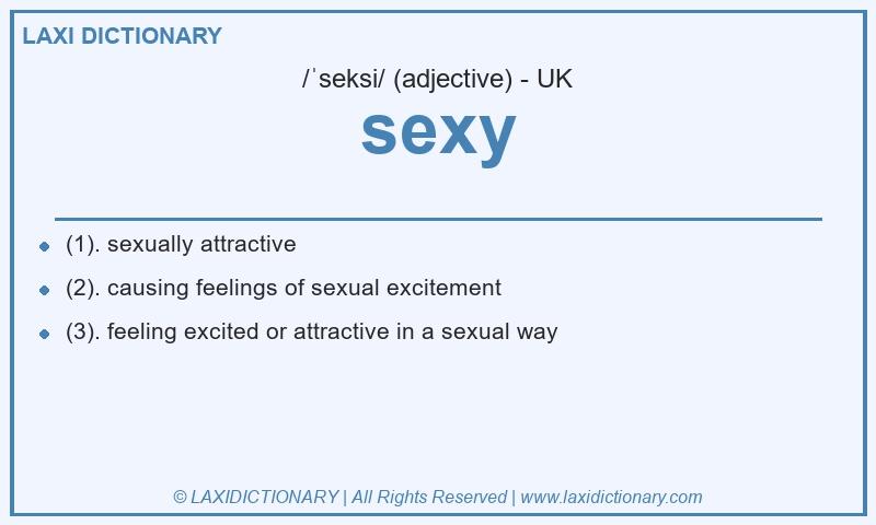 Definition sexy in British English