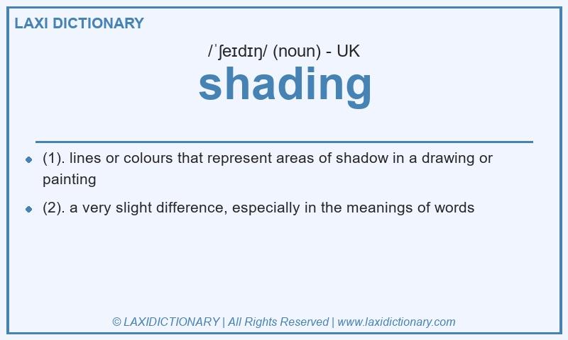 Definition shading in British English