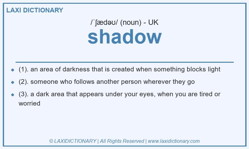 Definition shadow in British English
