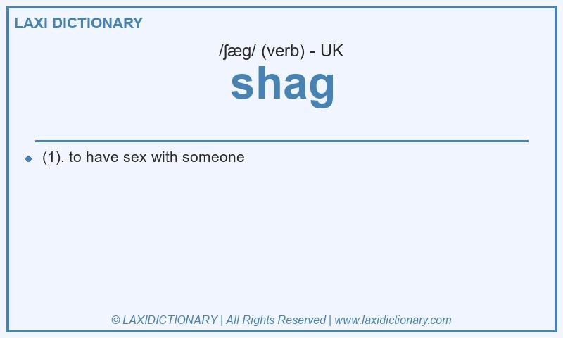 Definition shag in British English