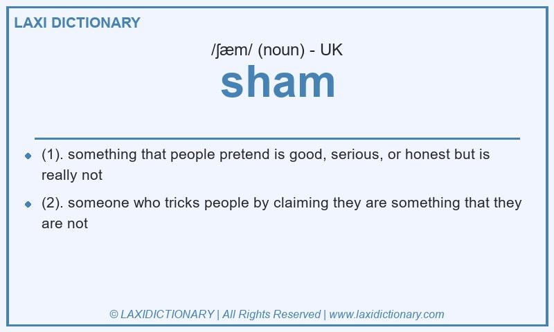 Definition sham in British English