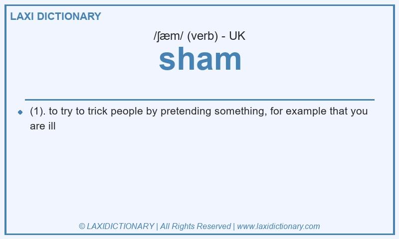 Definition sham in British English