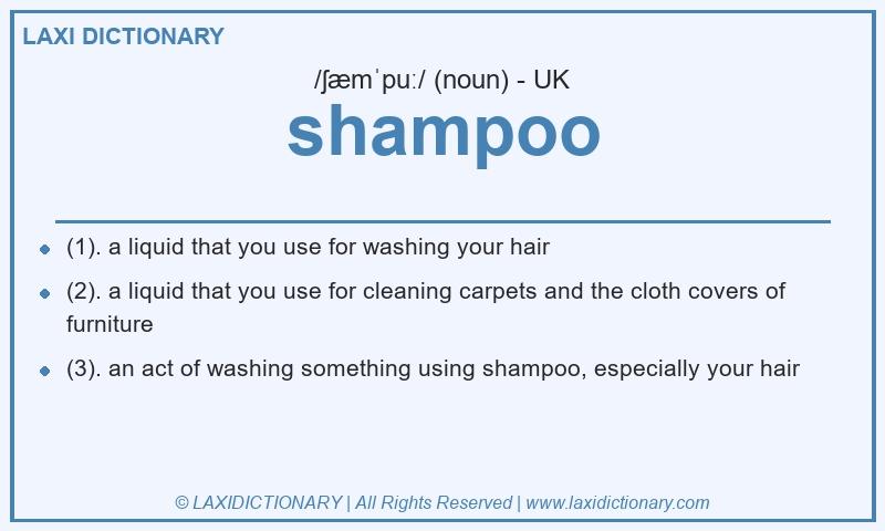 Definition shampoo in British English