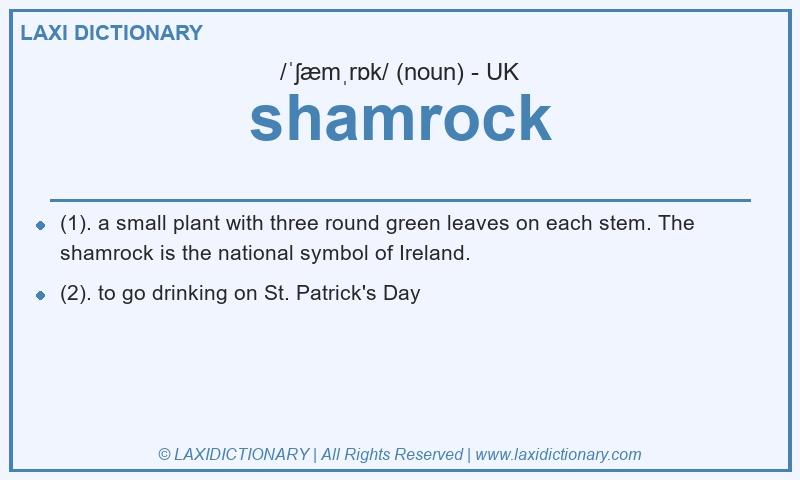 Definition shamrock in British English