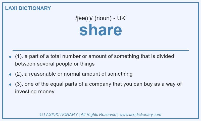 Definition share in British English