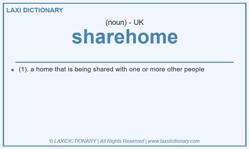 Definition sharehome in British English