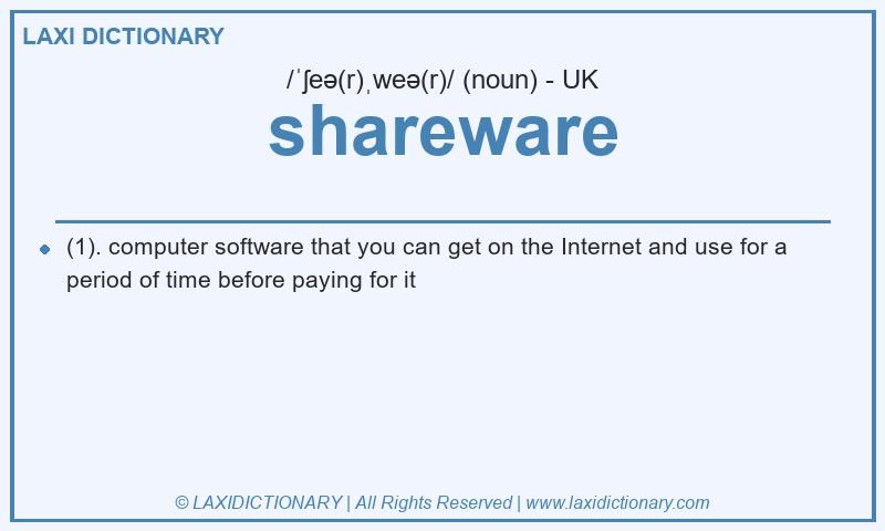 Definition shareware in British English