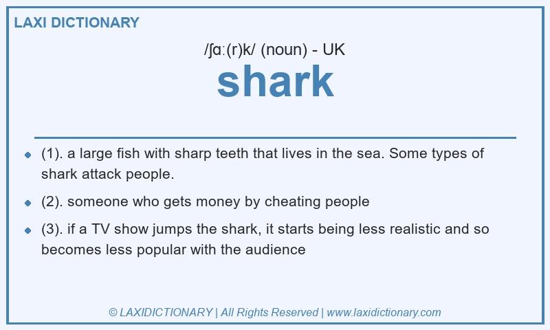 Definition shark in British English