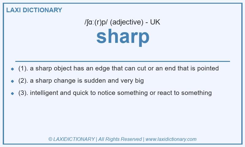 Definition sharp in British English