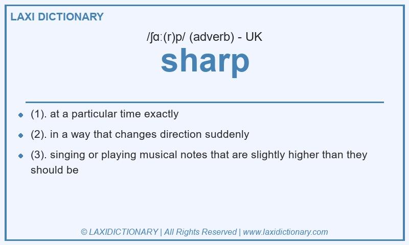 Definition sharp in British English