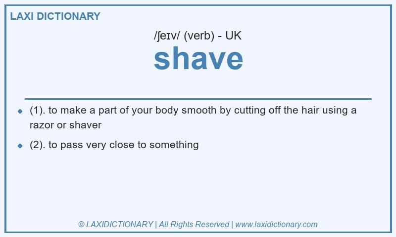 Definition shave in British English