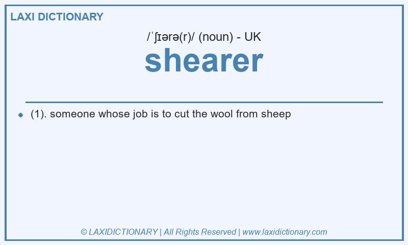 Definition shearer in British English