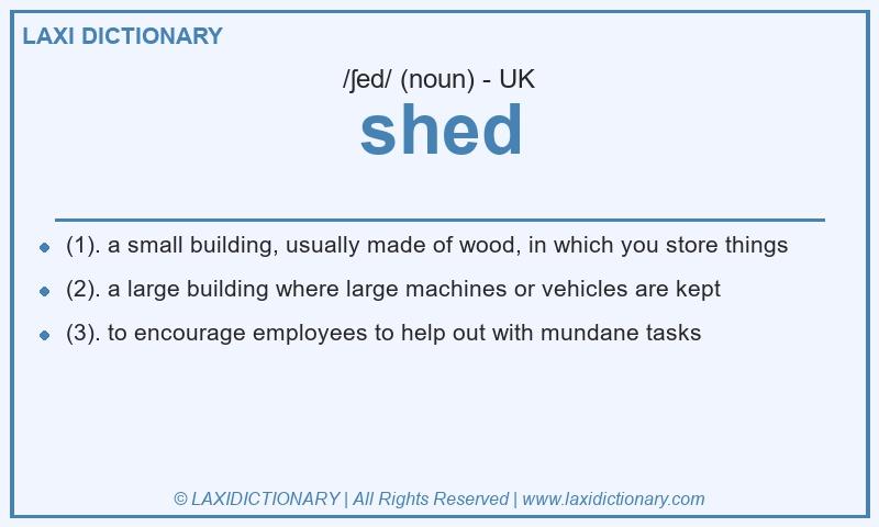 Definition shed in British English