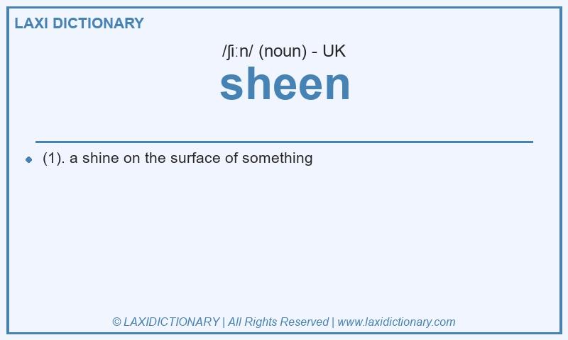 Definition sheen in British English