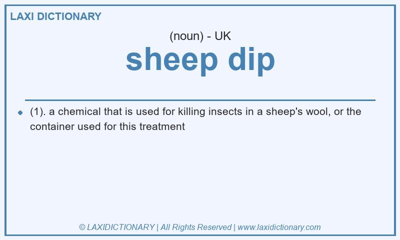 Definition sheep dip in British English