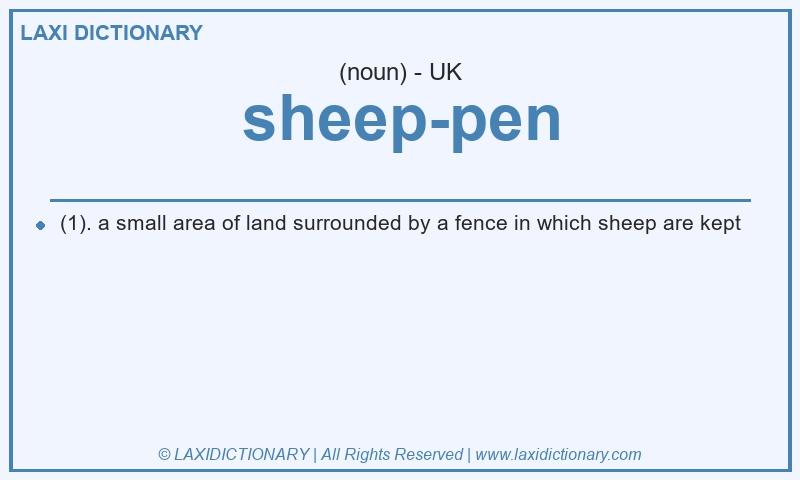 Definition sheep-pen in British English