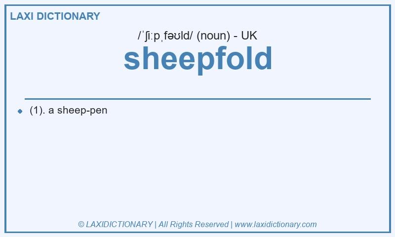 Definition sheepfold in British English