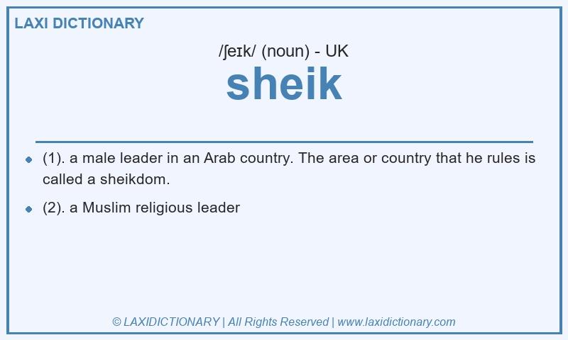 Definition sheik in British English