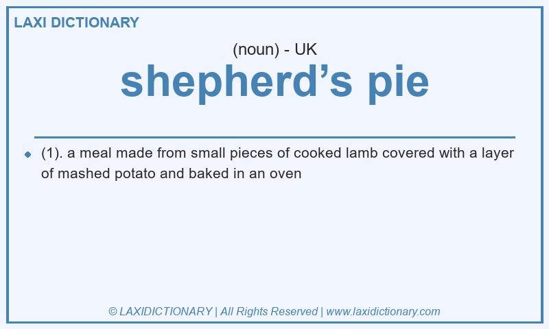 Definition shepherd’s pie in British English