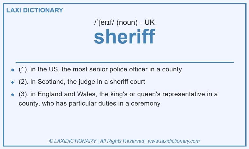 Definition sheriff in British English