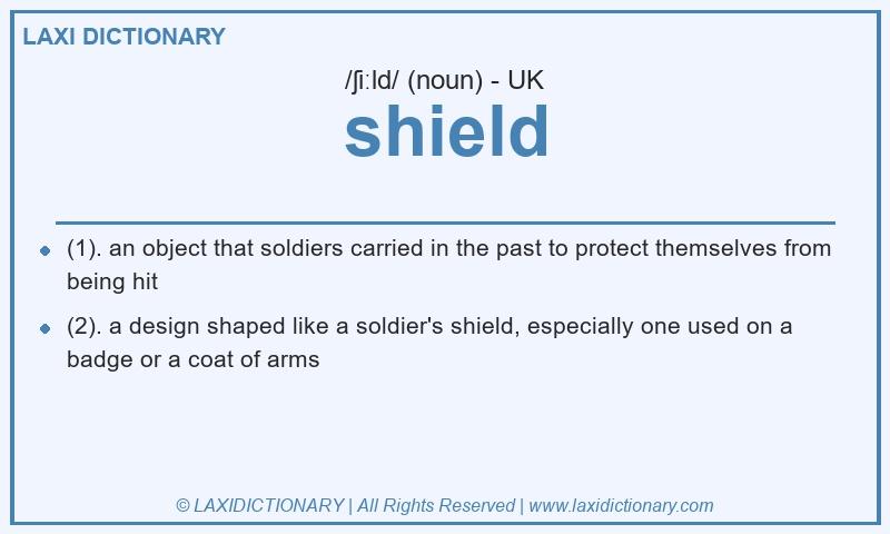 Definition shield in British English