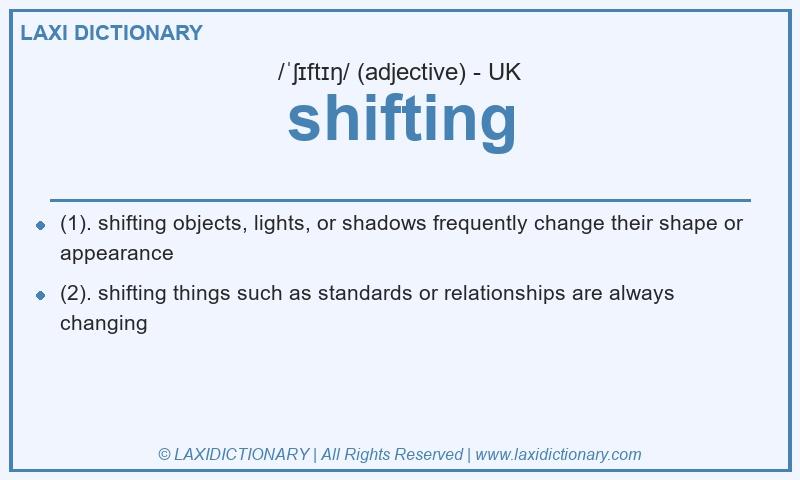 Definition shifting in British English