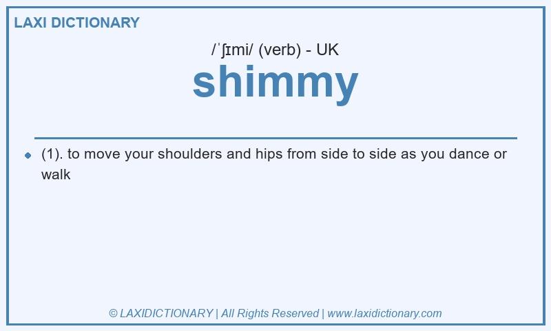 Definition shimmy in British English