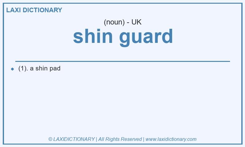 Definition shin guard in British English