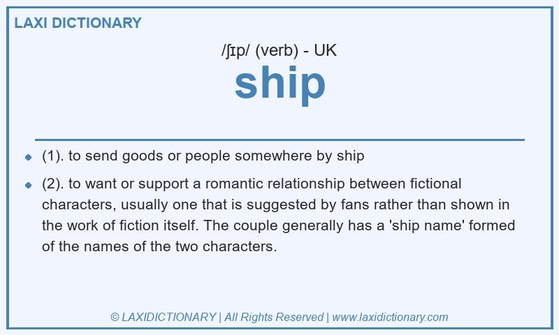 Definition ship in British English