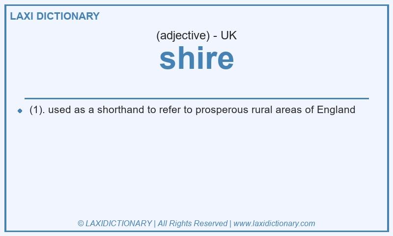 Definition shire in British English