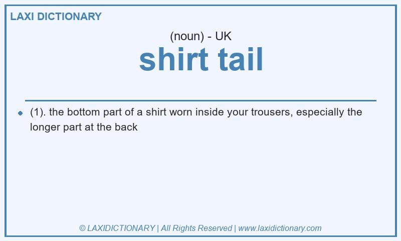 Definition shirt tail in British English