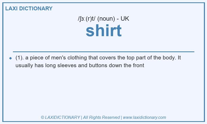 Definition shirt in British English