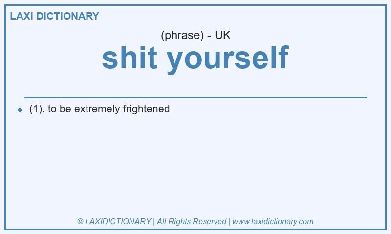 Definition shit yourself in British English