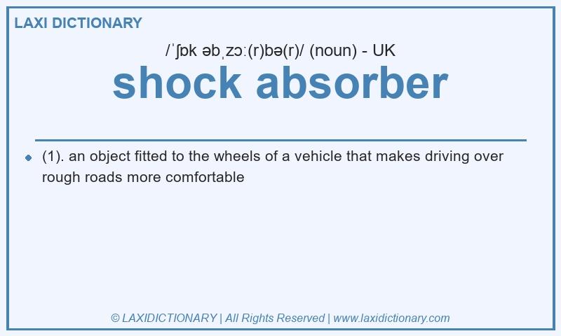 Definition shock absorber in British English
