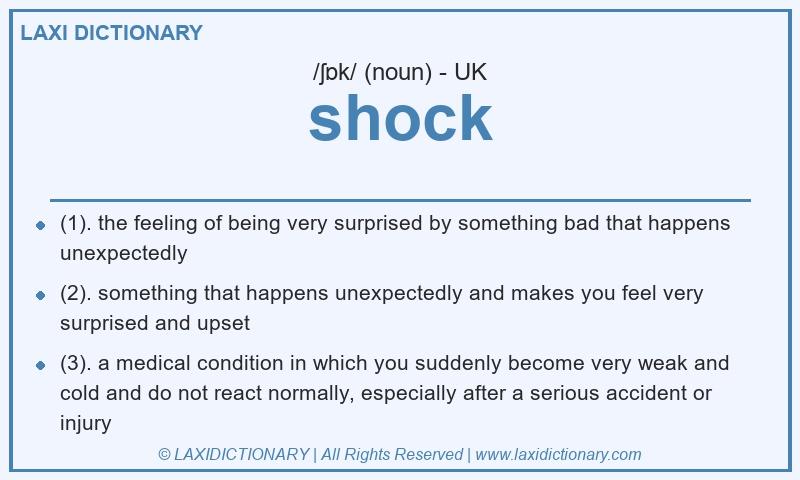 Definition shock in British English