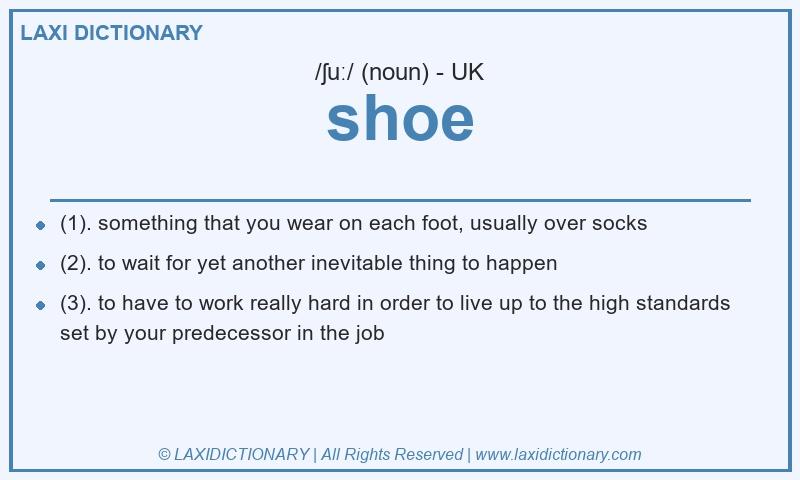 Definition shoe in British English