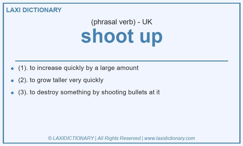 Definition shoot up in British English
