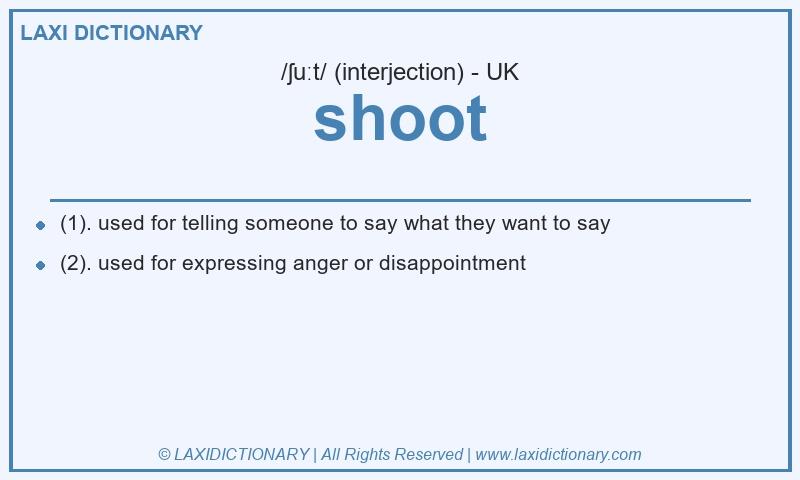 Definition shoot in British English