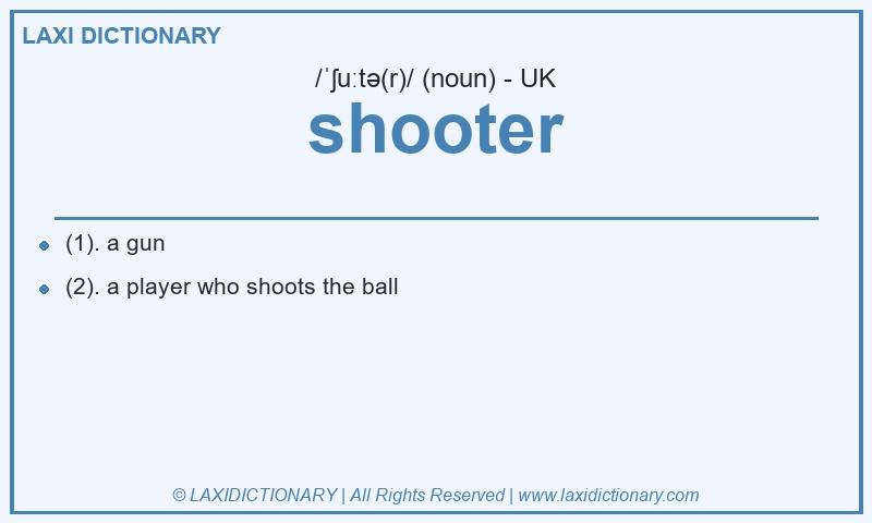 Definition shooter in British English
