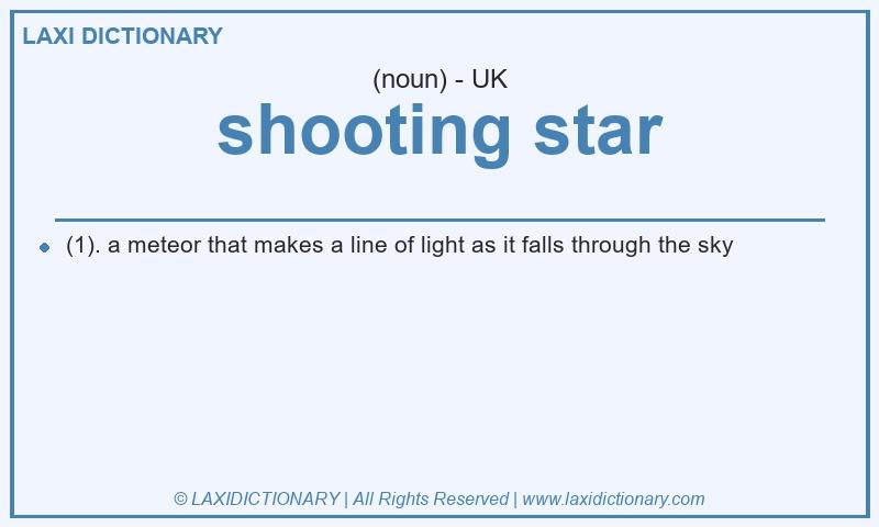 Definition shooting star in British English