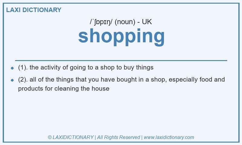 Definition shopping in British English