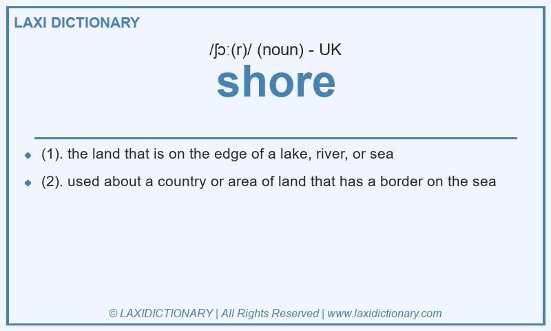 Definition shore in British English